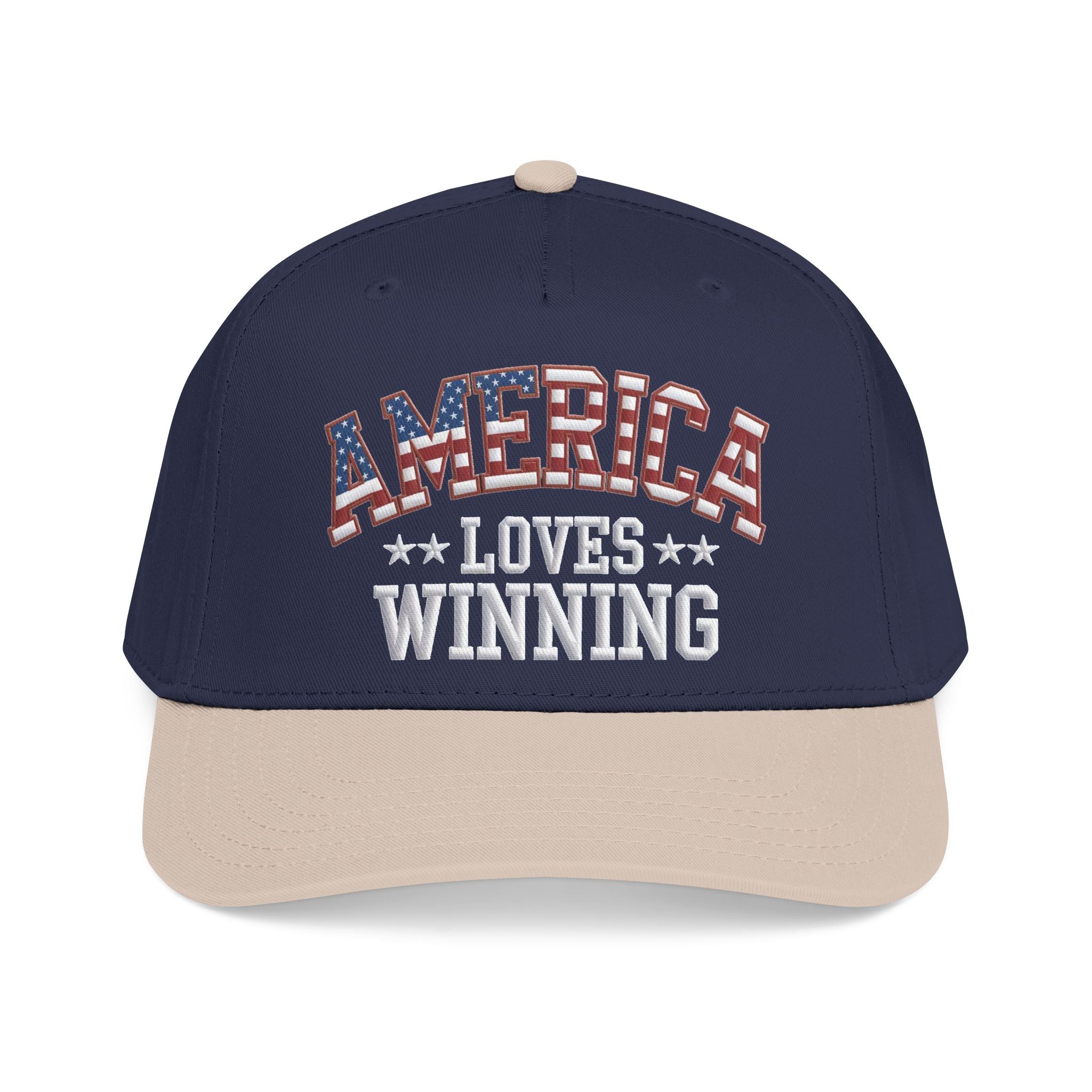 America Loves Winning Patriotic Hat – American Flag Cap