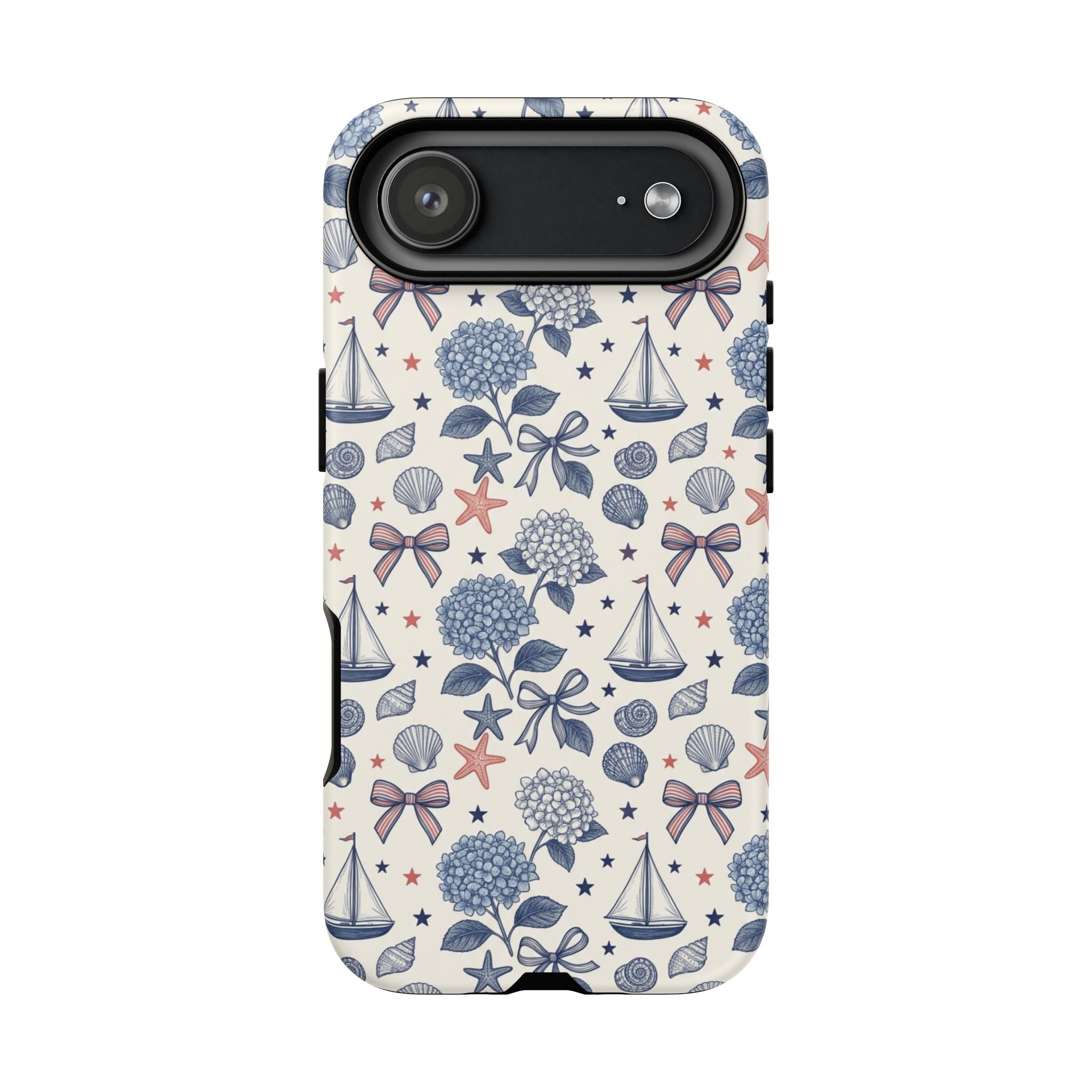 Coastal Americana Hydrangea Phone Case Printify