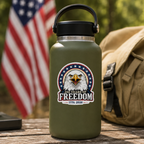 Patriotic Bald Eagle Sticker — Freedom Eagle Kiss-Cut Sticker Printify