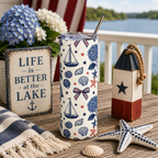 Nantucket Stainless Steel Tumbler — 20oz Insulated Travel Cup Printify