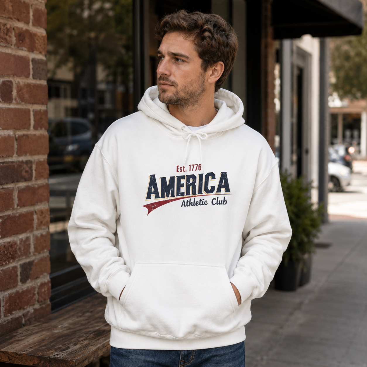 America Athletic Club Hoodie Printify
