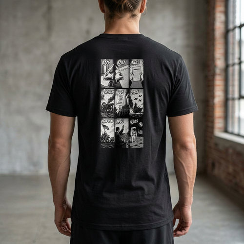 America Comic Book History T-Shirt Printify