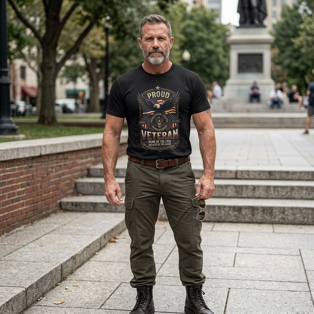 Proud Veteran T-Shirt Printify