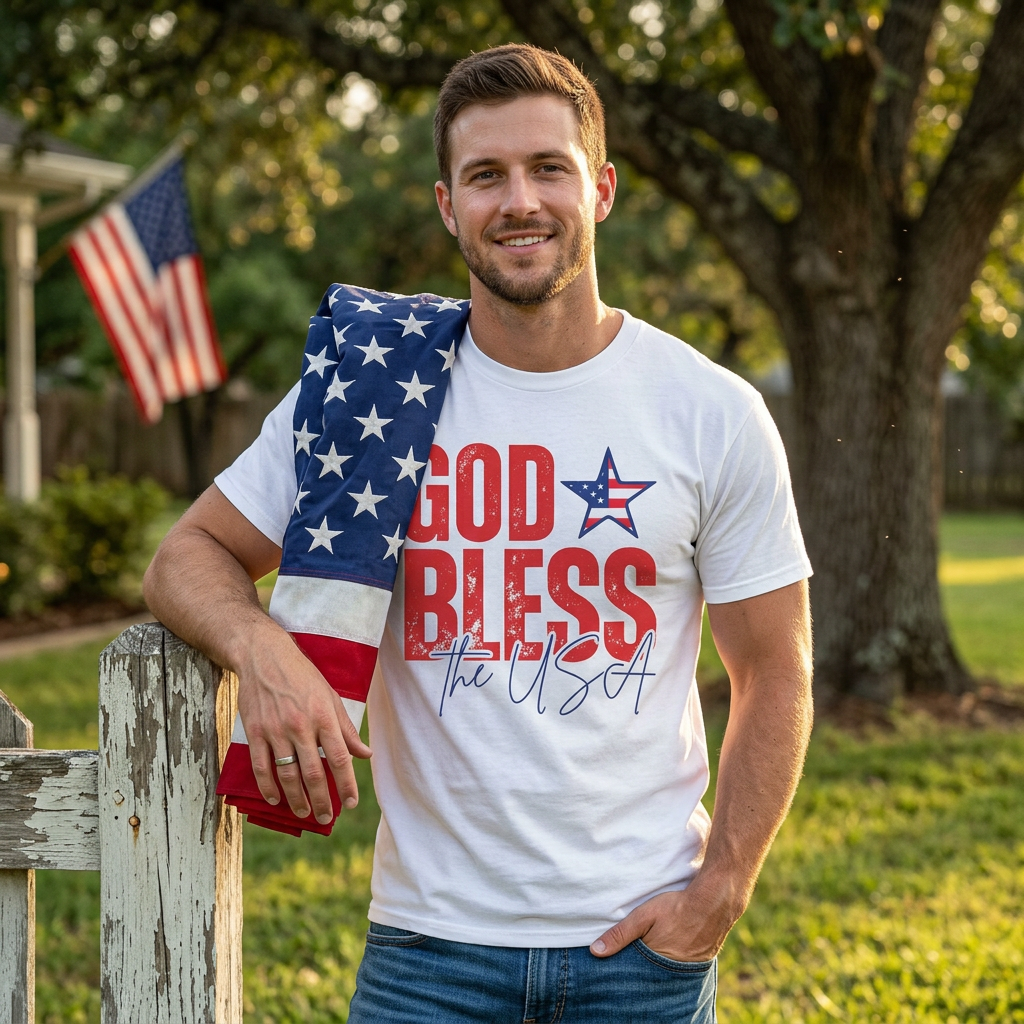 God Bless the USA Patriotic T-Shirt