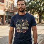 God Bless America 1776 Patriotic T-Shirt – Vintage American Heritage Tee