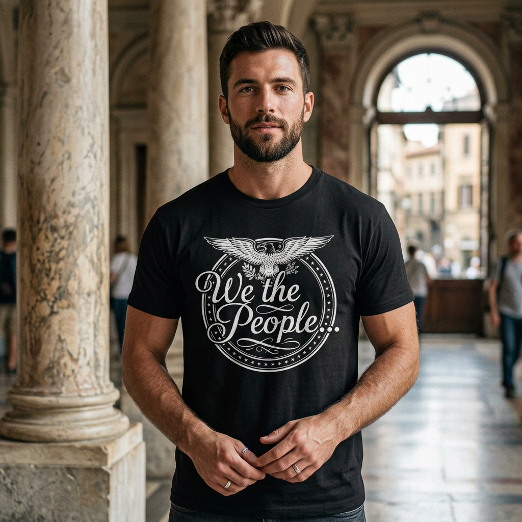 We The People Patriotic Seal T-Shirt – Unisex Heavy Cotton Tee