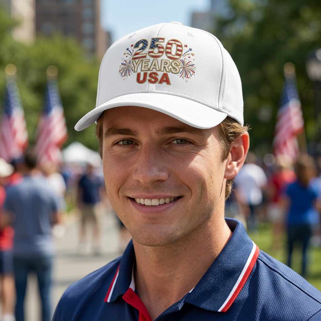 "250 YEARS" Patriotic Baseball Cap – America 250 Snapback Hat